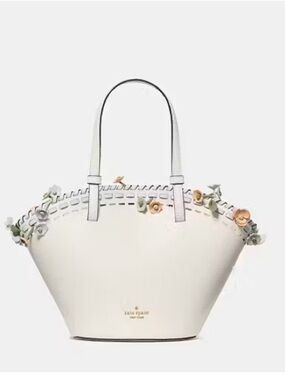 Kate Spade Dahlia Small Floral Tote Bag Meringue White Multi